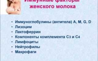 Иммунные факторы грудного женского молока