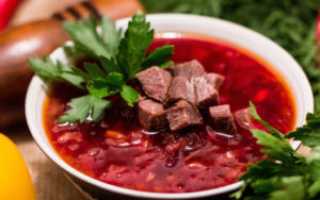Борщ украинский с мясом