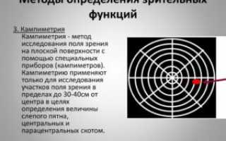 Оценка состояния зрительных функций глаза