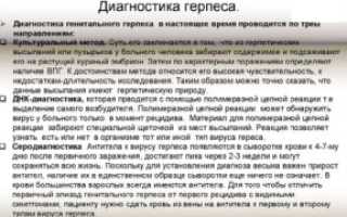 Диагностика генитального герпеса